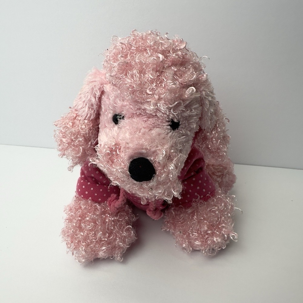 Ganz Pink Poodle Webkinz Puppy Dog Stuffed Animal Plush Toy 8" No Code HM107